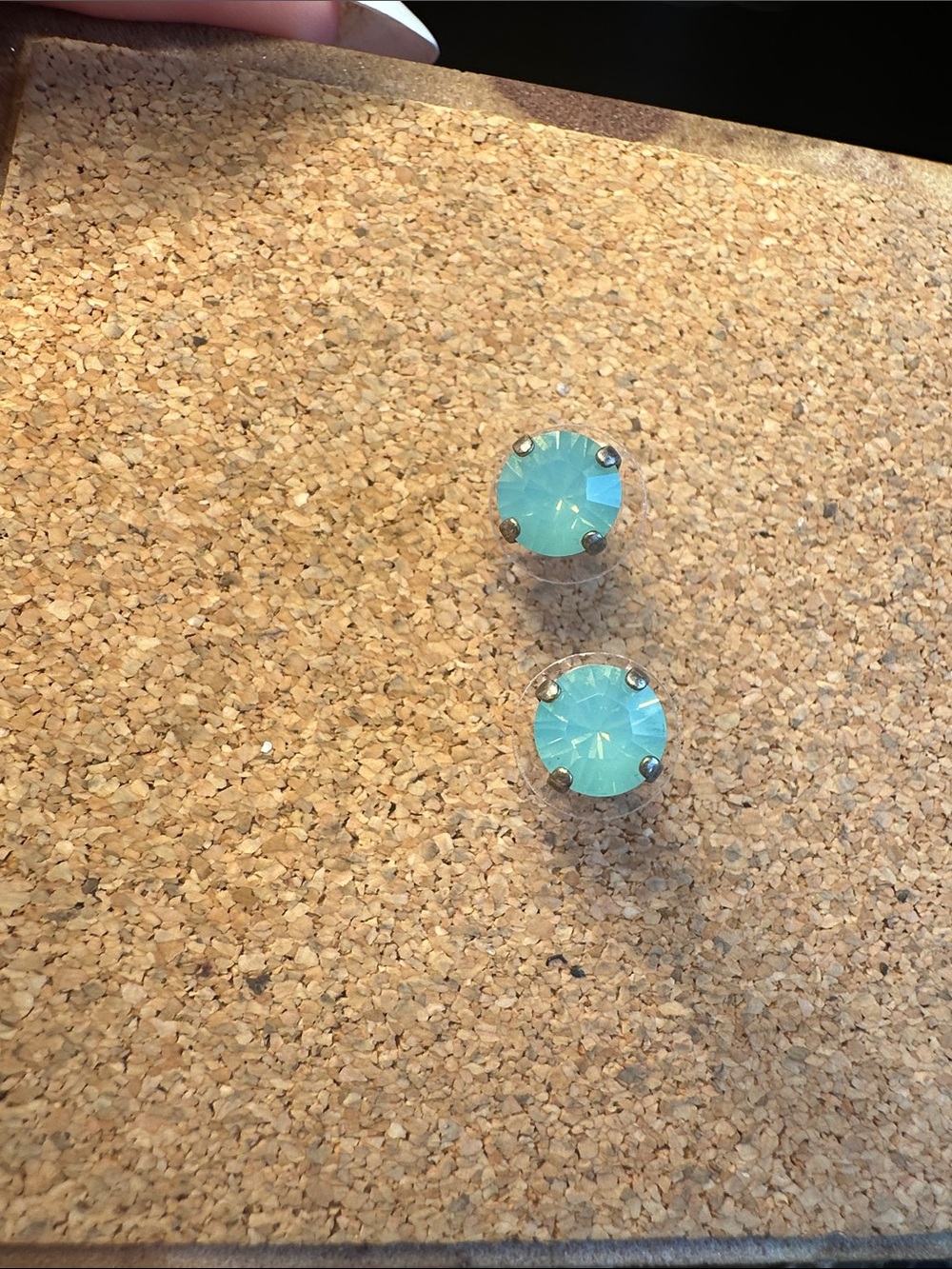 Atlantis Berlin Pacific Opal Swarovski Crystal Ear posts earrings - Picture 5 of 10